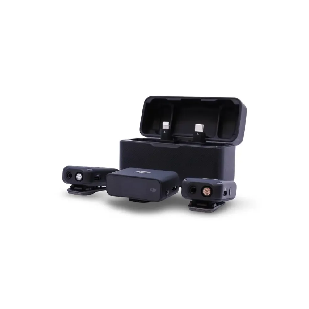 DJI Mic (2 TX + 1 RX + Charging Case), Wireless Lavalier Microphone